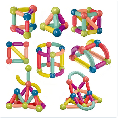 Juego de bloques de construcción magnéticos, Montessori, 180 piezas