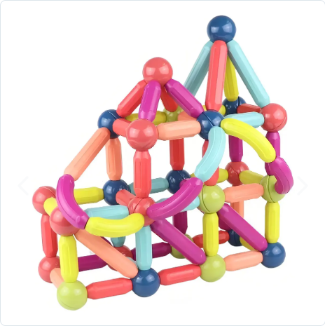 Juego de bloques de construcción magnéticos, Montessori, 180 piezas
